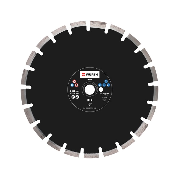 Diamond cutting disc  for asphalt H13  - CUTDISC-DIA-ASPHALT-400MM