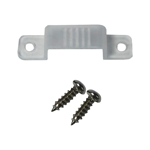 Holdeclips til LED-lysstrimmel, 230 V - PLASTCLIPS M SKRUER TIL LED STRIPLIGHT