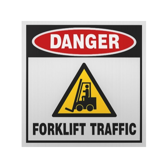 Warning sign - WARNSIGN-FORKLIFTS-190X190MM