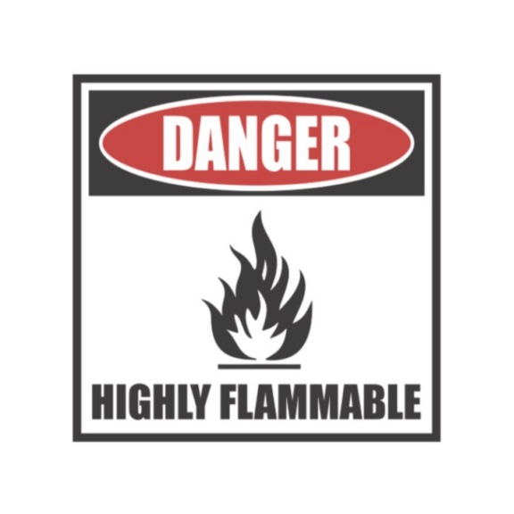 Workplace Safety Signage Danger - Flammable - WARNSIGN-FLAMMABLE-190X190MM