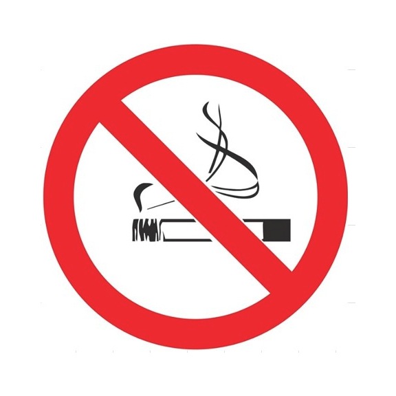 Prohibition stickers NO SMOKING - PROHIBITSIGN-NO-SMOKING-190X190MM