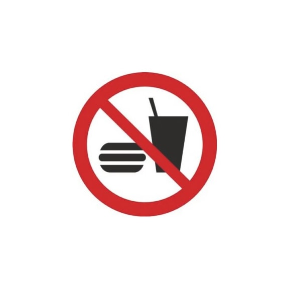 Prohibition sign - PROHIBITSIGN-FOOD-DRINK-190X190MM