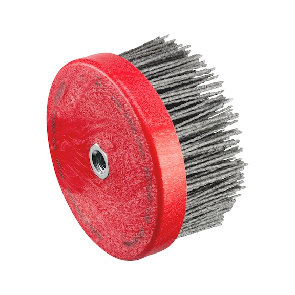 Disc brush Crimped, with nylon sanding bristles and M14 connecting thread - 1