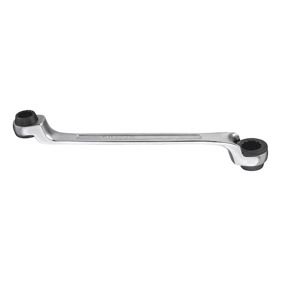 Metric ratcheting double box-end wrench with POWERDRIV drive - 1