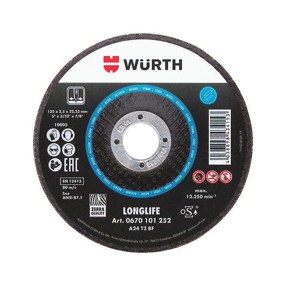 LONGLIFE cutting disc For steel - CUTDISC-LL-BLUE-ST-SR-TH2,5-BR22,2-D230