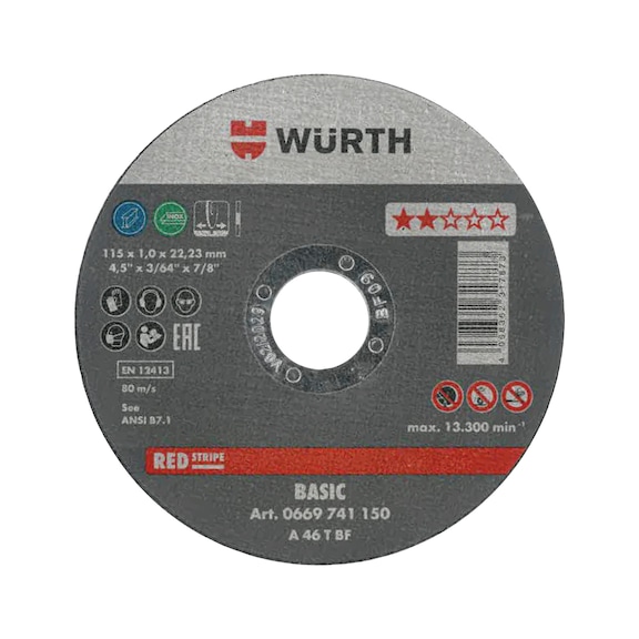 Cutting Disc for Steel & Stainless Steel REDSTRIPE BASIC - CUTDISC-ST/SST-BAS-NCC-SR-115X1,0X22,23