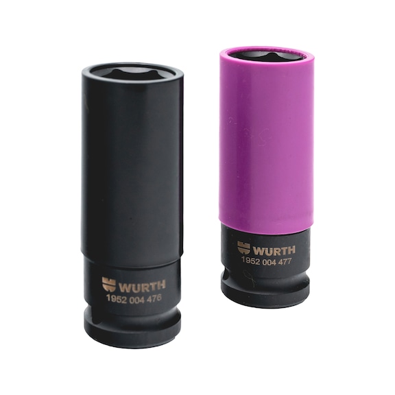 1/2 inch impact socket hexagon long set - 1