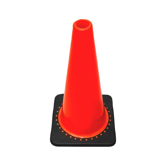 Traffic Cone Orange with black base - TRAFCONE-PLA-ORANGE-260X470MM