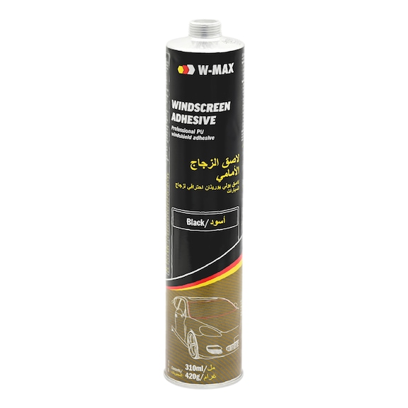 Windscreen/window adhesive W-MAX - WNDWADH-(W-MAX)-LOWODOR-CART-BLACK-310ML