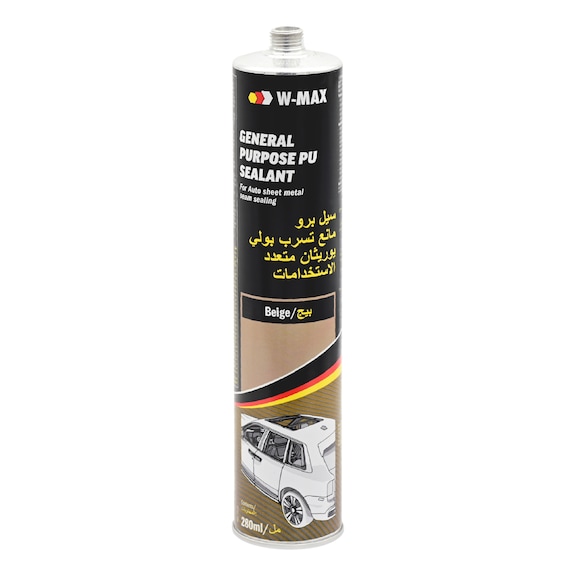 Multi-purpose adhesive sealant PU - ADHSEAL-PU-(W-MAX)-MULTIPURP-BEIGE-280ML