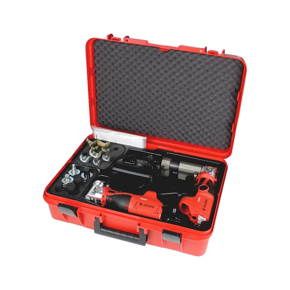 PRINETO AKA/AKSZ pipe fitting tool set, rechargeable battery - PRESTL-CORDL-SET-PRINETO-AKA/AKSZ-16/32