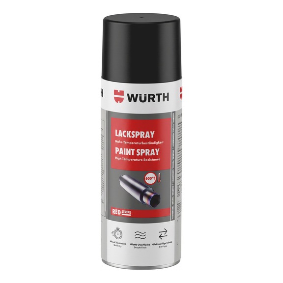 REDSTRIPE PAINT SPRAY - PNTSPR-RSC-HTEMP-MATT-JETBLACK-300ML