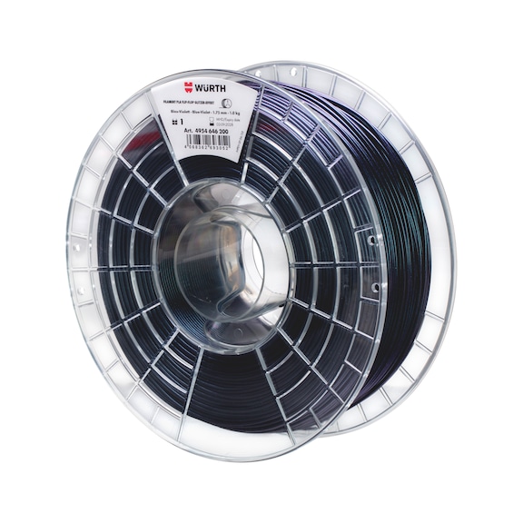 PLA filament Flip flop colour-change effect - PRNTMATL-PLA-FLIPFLOP-VILTBLUE-D1,75-1KG