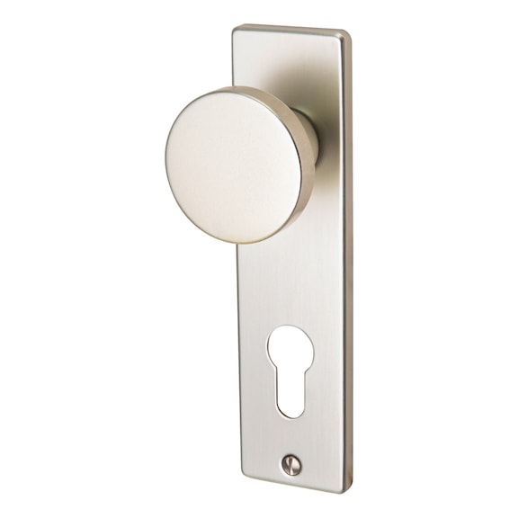 Short plate lever/handle set AL20/1 - DH-ALU-AL20/1-CH-SHORTPLT-CK-F2-NSILVER