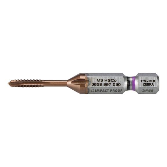 Machine tap HSCo NANOPROTECT hex - MATAP-THRGHO-HSCO-NANOPROTECT-HEX-M3