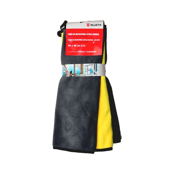 Microfibre cloth - MICROCLTH-PES/PA-YELLOW-40X40CM