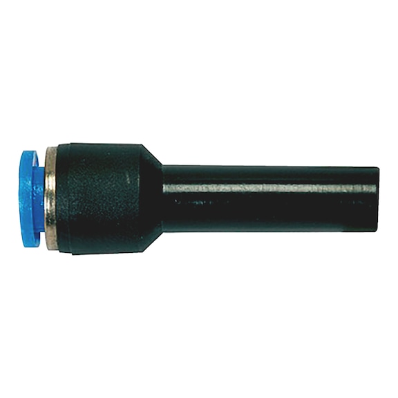 Straight push-in connector with plug-in nipple - PLG-CON-SR+PLGNPL-PLA-D6/12