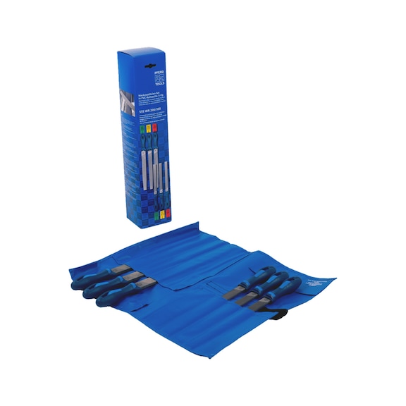 Workshop file set PFERD 11800555 tool roll 6 pcs - FILE-SORT-PFERD-11800555-L200/300-6PCS