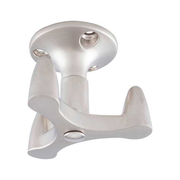 Kleiderhaken KH-ZD 14 drehbar, mit 3 Haken - KLDHAK-KH-ZD-14-VERN-MATT