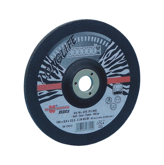 Grinding disc - GDISC-LL-BLACK-CAST-TH8,0-BR22,2-D180