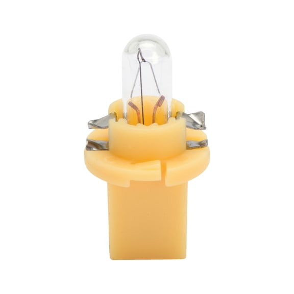 Plastic socket bulb for illuminating instruments, with socket - BULB-YELLOW-(EBS-N7)-24V-1,6W