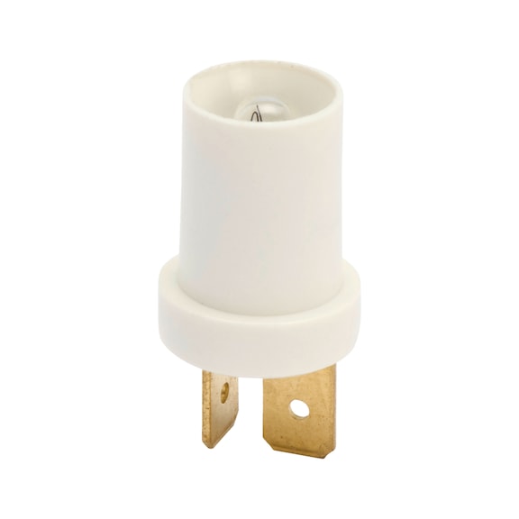 Plastic socket bulb for illuminating instruments, with socket - BULB-WHITE-(REF-9)-24V-2,4W