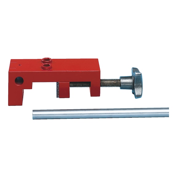 Frame drilling jig, hinge-plate bracket - FRMDRLJIG-HINGE-MET-RED