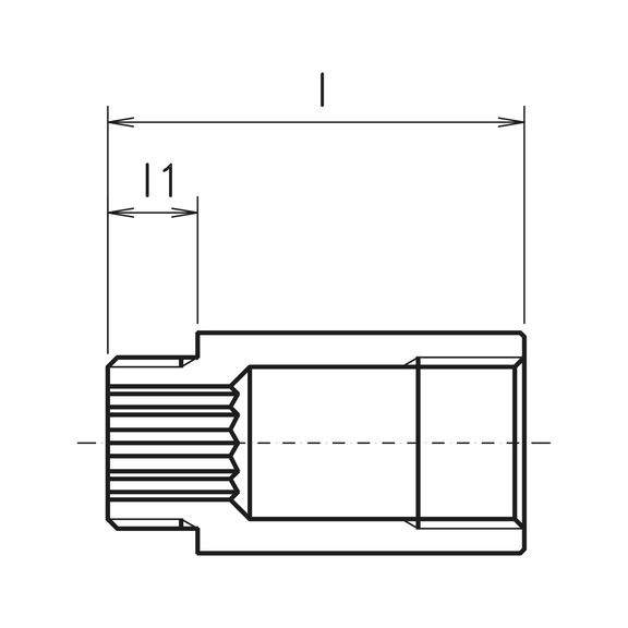 Prolunga per rubinetto PRINETO - PROLUNGA PER TERMINALI 1/2 X40MM