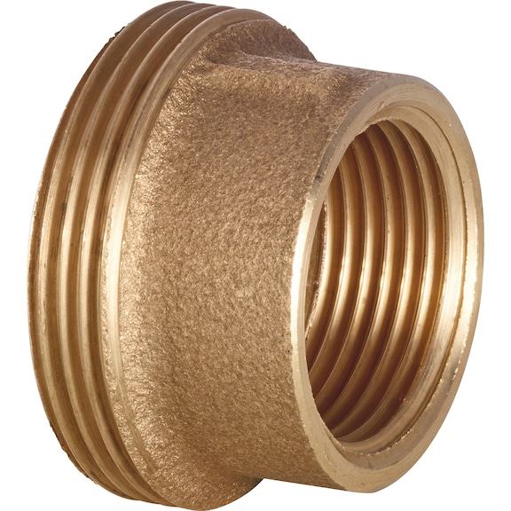 Screw-in part, tapered sealing EN1254, gunmetal, 3380 - FITT-ESHRT-1254-IT/ET-GM-1/4X5/8IN-3380