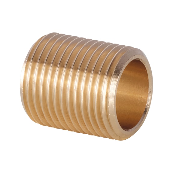 Rohrnippel mit durchgeschnittenem Gewinde EN1254, Rotguss, 3531 - FITT-RONPL-EN1254-AG-RG-1/2ZO-3531