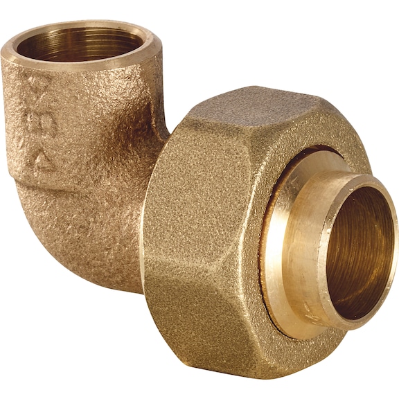 90° elbow fitting, tapered sealing EN1254, gunmetal, 4096 - FITT-ELBWF-EN1254-IT-90G-RB-28/4096