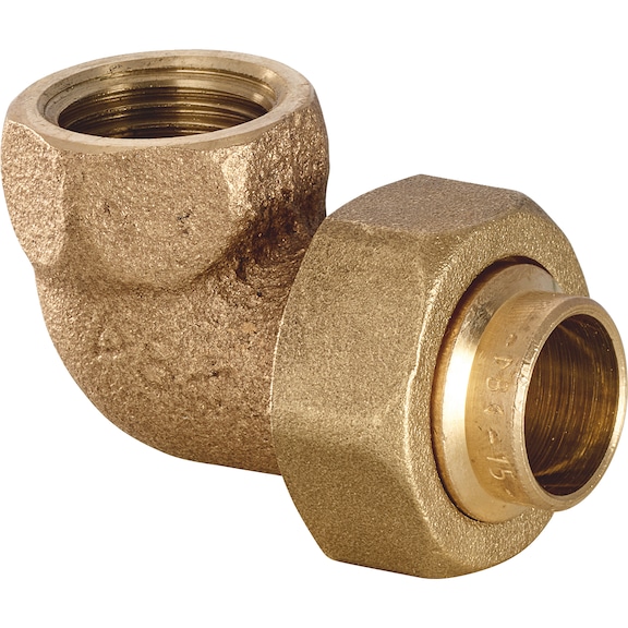 90° elbow fitting, tapered sealing EN1254, gunmetal, 4096G - FITT-WKLV-1254-IT-90G-RB-35X1 1/4/4096G