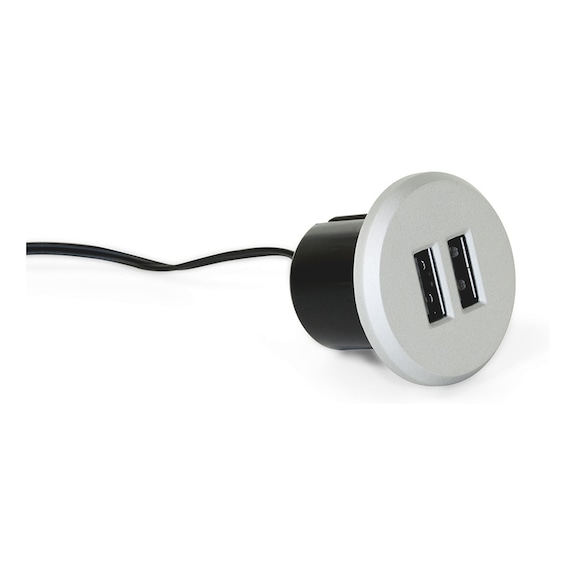 USB Round Double Plug Multimedia Systems - CONECTOR USB PLUGY D37 MET