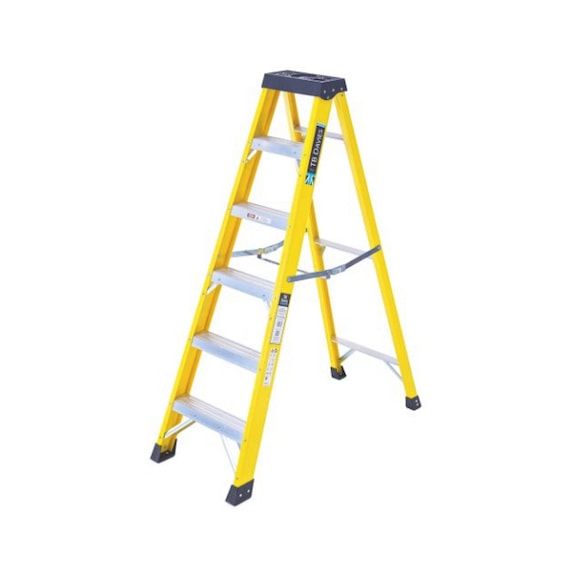 Swingback Step Ladders Heavy-Duty Fibreglass - LDRSTEP-FIBREGLASS-SWINGBACK-8 TREAD