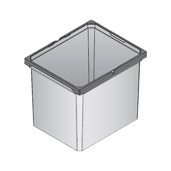 Refuse bin ENVI FREE - BIN-(ENVI-FREE)-GREY-29L-315X382X326