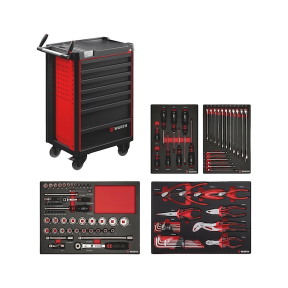 Gereedschapswagen Pro 8.4 gevuld 107-delig - GEREEDSCHAPSWGN 8.4 PRO 3LADES GEVULD