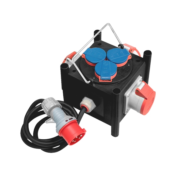 Compact plastic power distributor BSV3 - PWRDISTR-RBR-H07RN-F5G2.5-CEE400V-L30CM