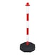 PVC barrier post for plastic chain - POST-PVC-(LEG-FILLABLE)-RED/WHITE - 1