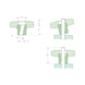 Cross handle with insert nut, quick-action - CRSHNDL-QUICK-BLCK-THRGHO-INRT-ZN-M8 - 3