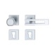 ZD 39 door handle, escutcheon fitting - DH-ZD39-CH-ROS-CK-R-(CR)-MATT - 1