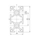 Profile system - PRFLSYS-SB-ALU-ELO-FL8-30X60X6060 - 2