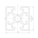 Profil System - PRFLSYS-SB-ALU-ELO-NU10-L-GP-45X45X6060 - 2