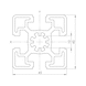 Profil System - PRFLSYS-SB-ALU-ELO-NU10-45X45X6060 - 2