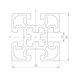 Profil System - PRFLSYS-SB-ALU-ELO-NU10-L-50X50X6060 - 2