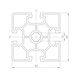 Profile system - PRFLSYS-SB-ALU-ELO-FL10-L-60X60X6060 - 2