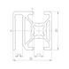 Profil System - PRFLSYS-SB-ALU-ELO-NU8-SG30-30X30X6060 - 2