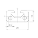Système de profilés - PRFLSYS-SI-ALU-ELO-FL5-20X10X3060 - 2