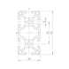 Profile system - PRFLSYS-SI-ALU-ELO-FL6-L-30X60X6060 - 2