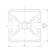 Système de profilés - PRFLSYS-SI-ALU-ELO-FL8-E-GP-40X40X6060 - 2
