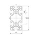 Profil System WAPS<SUP>&reg;</SUP> Serie I kompatibel zu Item - PRFLSYS-SI-ALU-ELO-N8-40X80X6060 - 2